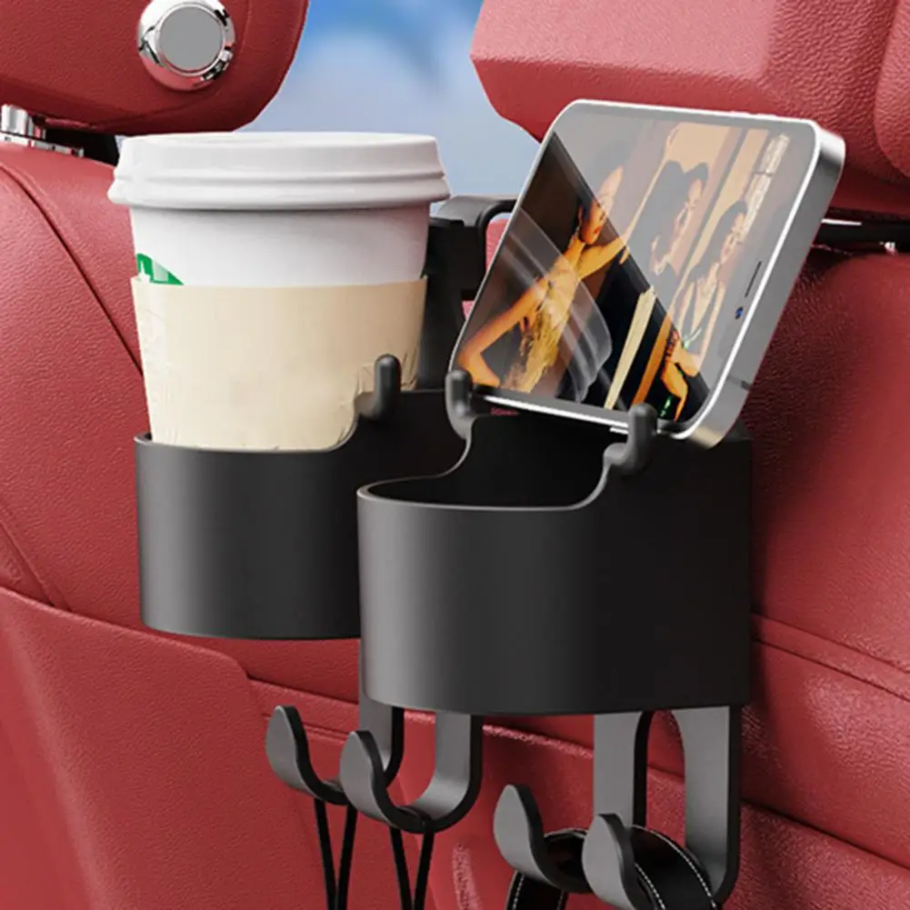 

Capacity Car Storage Box Partitioned Storage Cup Holder Car Water Cup Holder Expander with Hooks Adjustable Base for Backseat