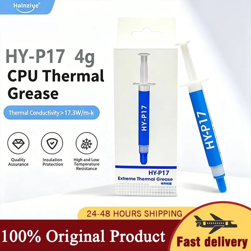 Halnziye HY-P17 Premium Performance Thermal Paste for All Processors CPU/GPU High Thermal Conductivity 2g/4g