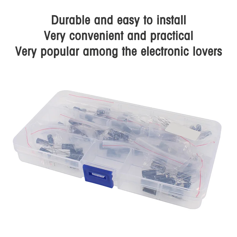 120Pcs 12 Kinds Electrolytic Capacitors Range1UF-470UF Assortment Kit, 16V/25V/50V Aluminum Radial Electrolytic Capacitors