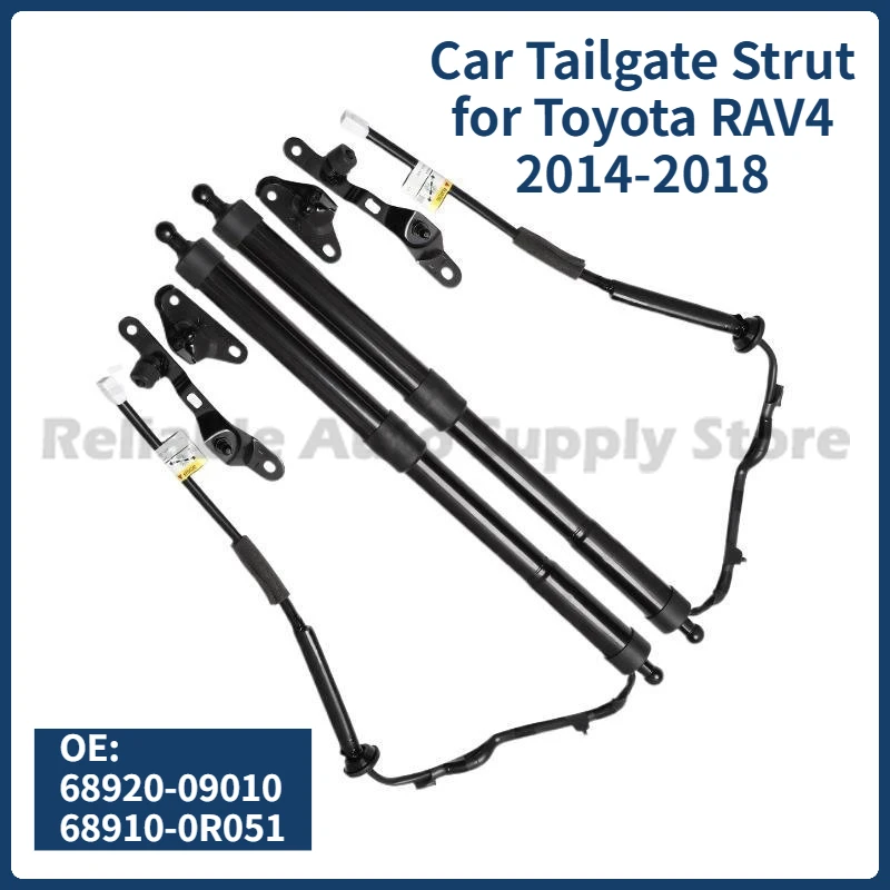 

1 Pair Car Tailgate Strut 68920-09010 68910-0R051 Car Tailgate Electric Support Bar with Ears Suitable for Toyota RAV4 2014-2018