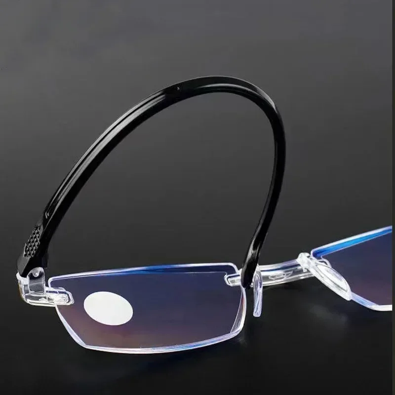 Anti Blue Ray Reading Glasses Men Women Rimless Cutting Presbyopia Eyewear for Ladies Blue Light Glasses Gafas De Lectura