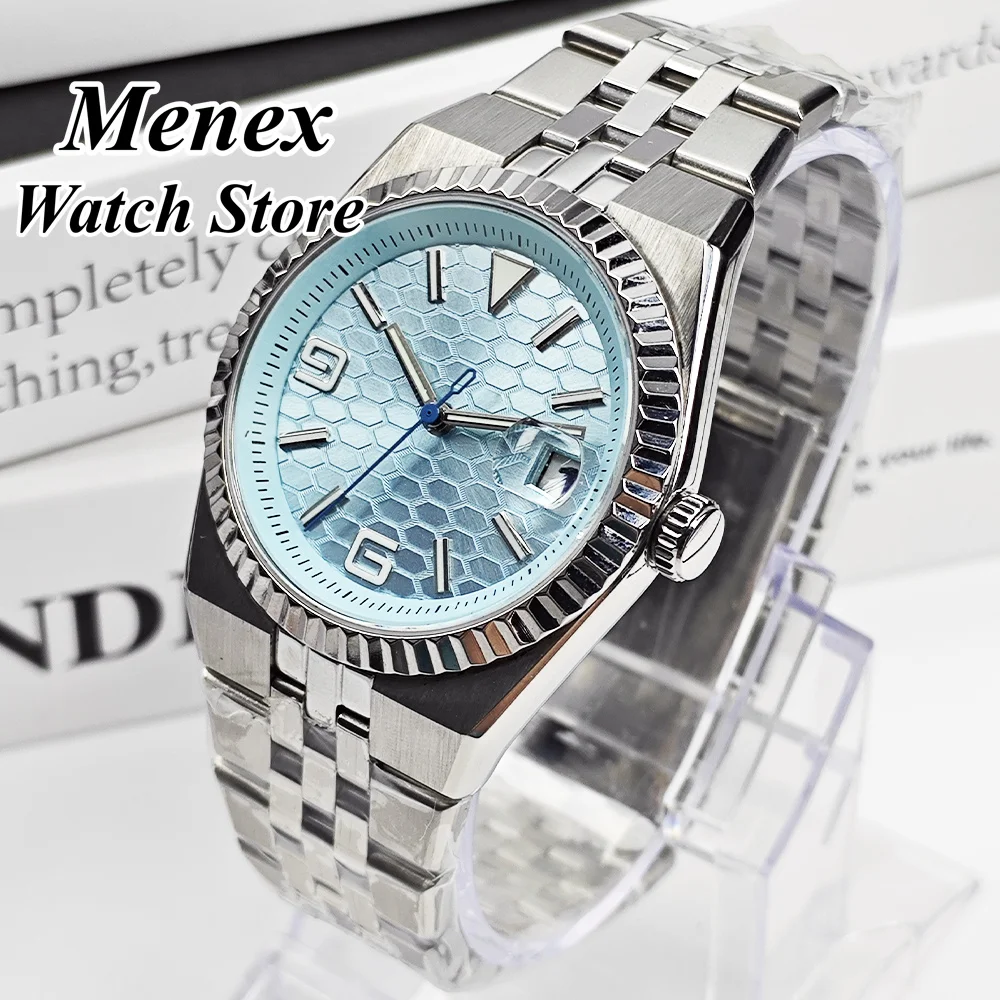 

40mm Casual Fashionable Men's Watches NH35/8215 Automatic Movement Sapphire Crystal 50ATM Waterproof Blue-Green Luminous Watches