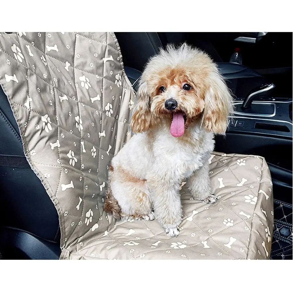 Waterproof Pet Car Seat Cover Pattern Design Nonslip Car Front Seat Protector Scratch Resistance Cushion Auto Rear Back Seat Mat