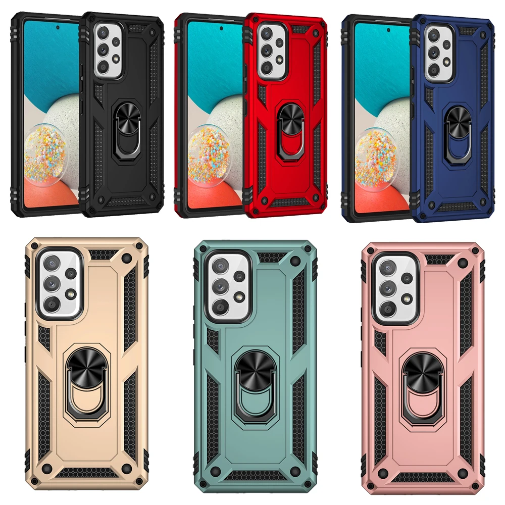Shockproof Armor Case For Samsung Galaxy A33 A53 A73 A52 A12 A13 A42 A55 A35 A54 A51 A50 A32 A21s A71 A22 A41 Metal Ring Cover
