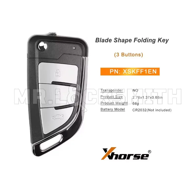Xhorse XSKFF1EN VVDI Smart Key Knife Style 3 Button Universal Remote Flip Key with Proximity Function for VVDI2 VVDI Key Tool