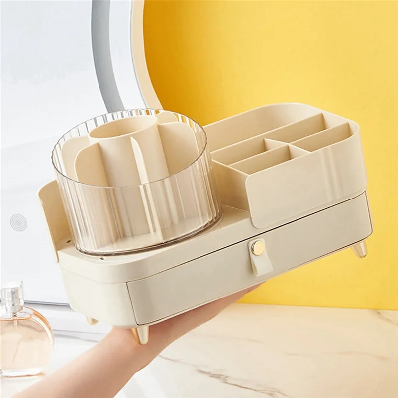 

ABRB-Cosmetic Storage Box Jewelry Storage Rack Makeup Brush Eyebrow Pencil Lipstick Storage Tube Dresser Rotating Rack