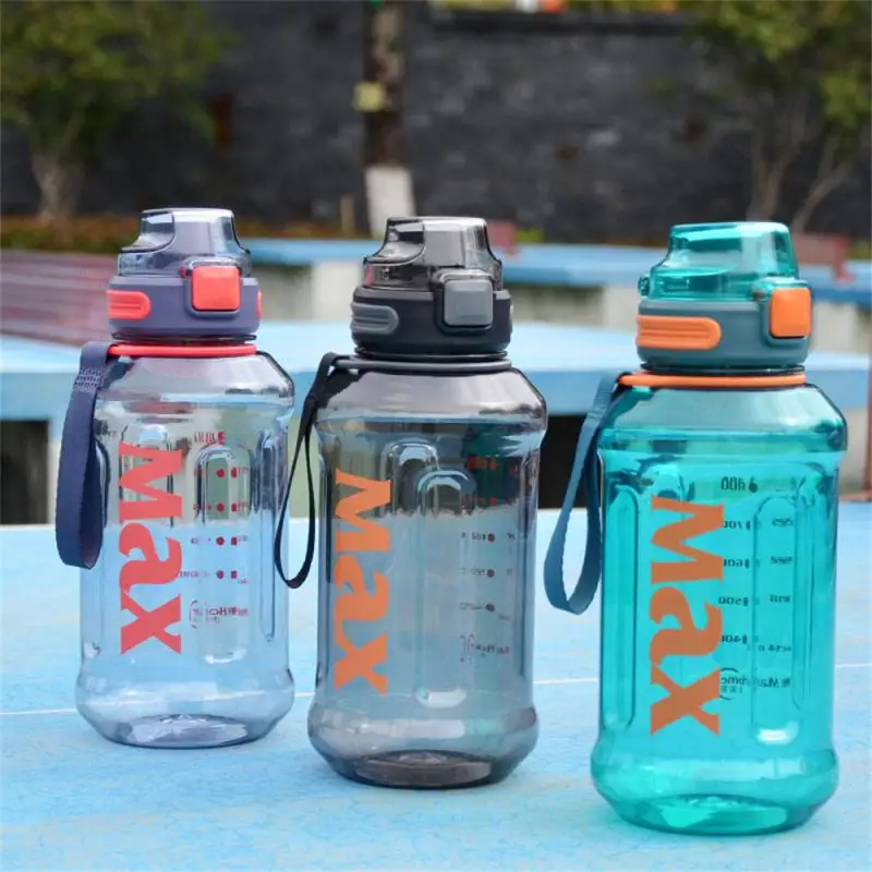 Liter Large Capacity Sport Water Bottle with Rope Durable Portable Gym Fitness Outdoor Drinking Plastic Bottles Eco-Friendly