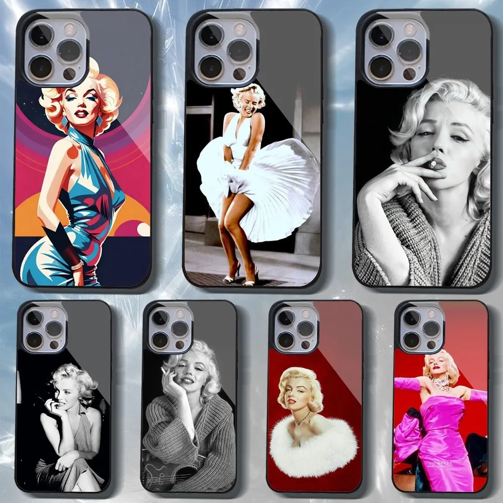 M-Marilyn M-Monroe Phone Case For IPhone 16 15 14 13 Pro Max 11 12 Mini Alex Mirror For Magsafe Wireless Charging Cover