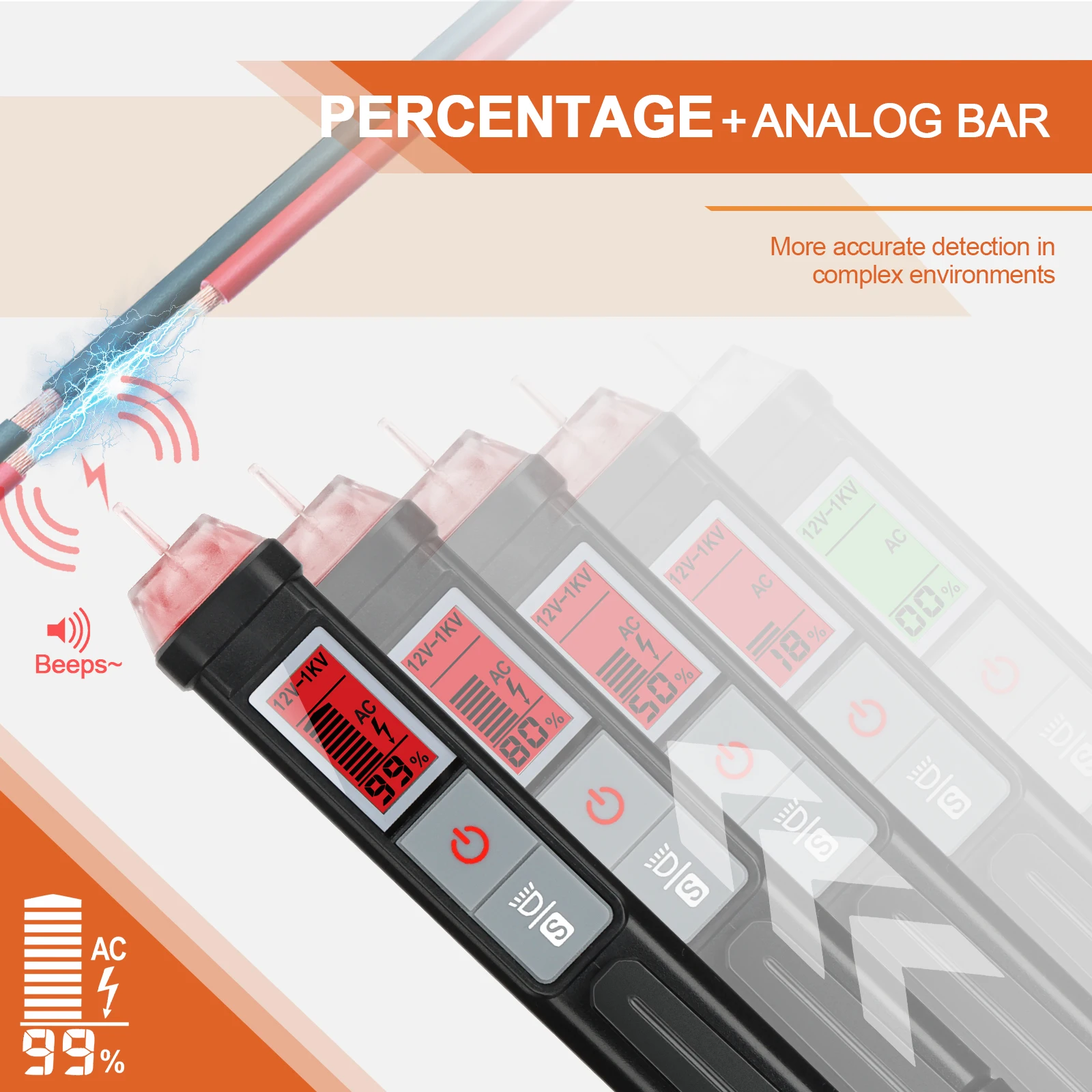 Voltage Detector Smart Non-Contact Voltage Tester Pen 12-1000V Current Electric Sensor Test Pencil Waterproof Voltage Tester