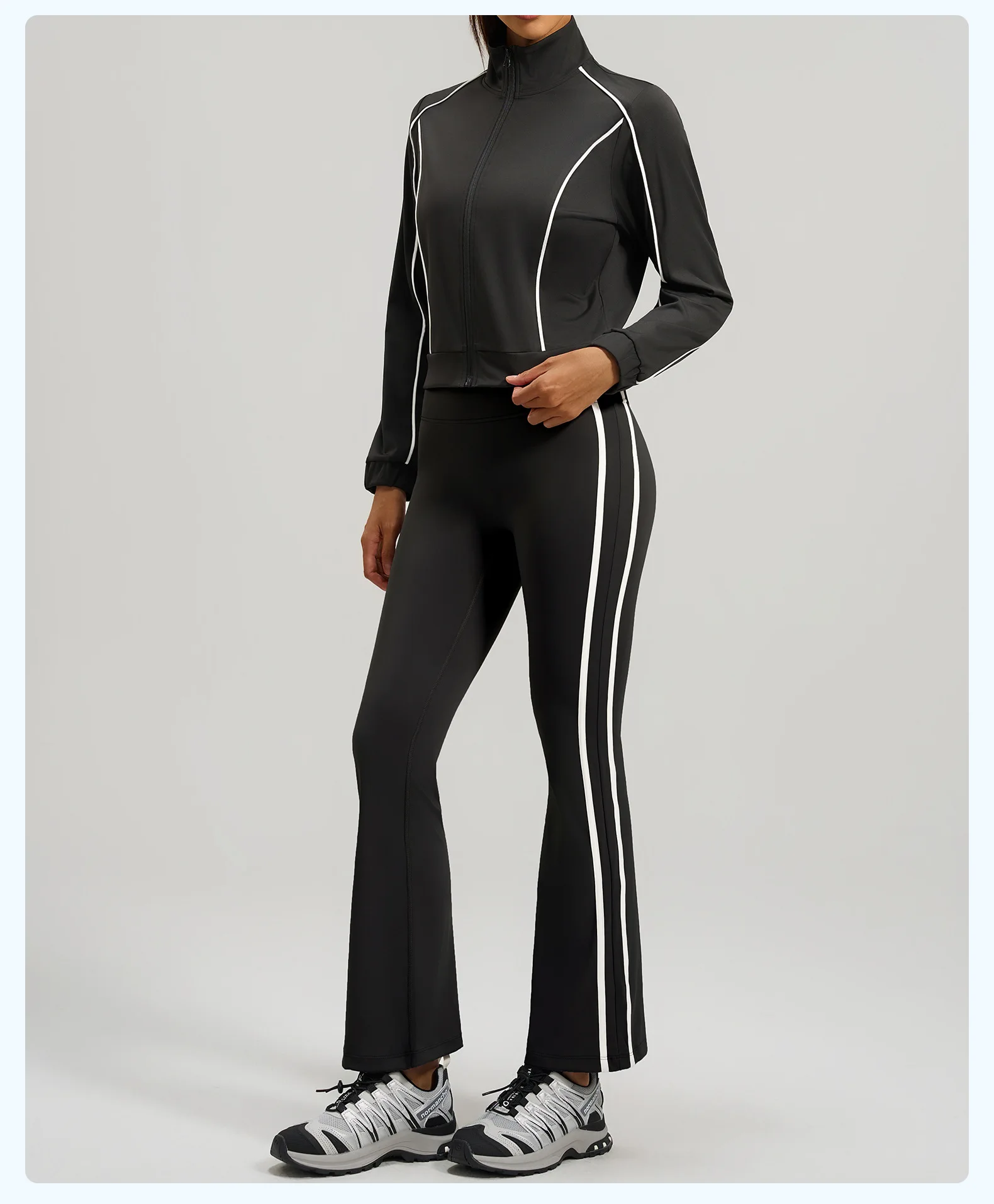 2026 autumn and winter new casual sports suit women's loose design cardigan jacket wide-leg pants cycling two-piece set
