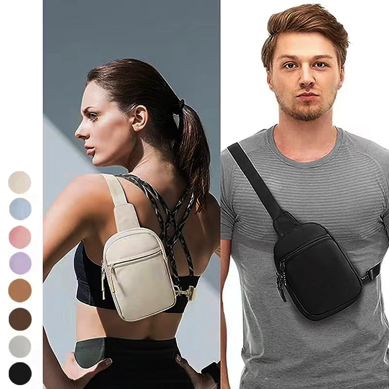 Chest Bag Mini Fashion Unisex Lightweight Pouch Shoulder Sling Bag Crossbody Sports Outdoor Running Travel Casual Bag