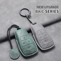 Car Key Case Fob Cover Shell for BAIC MOTOR Beijing BJ40 BJ80 BJ30 BJ60 BJ90 BJ20 F40 U7 X7 EU5 U5plus Auto Keychain Accessories