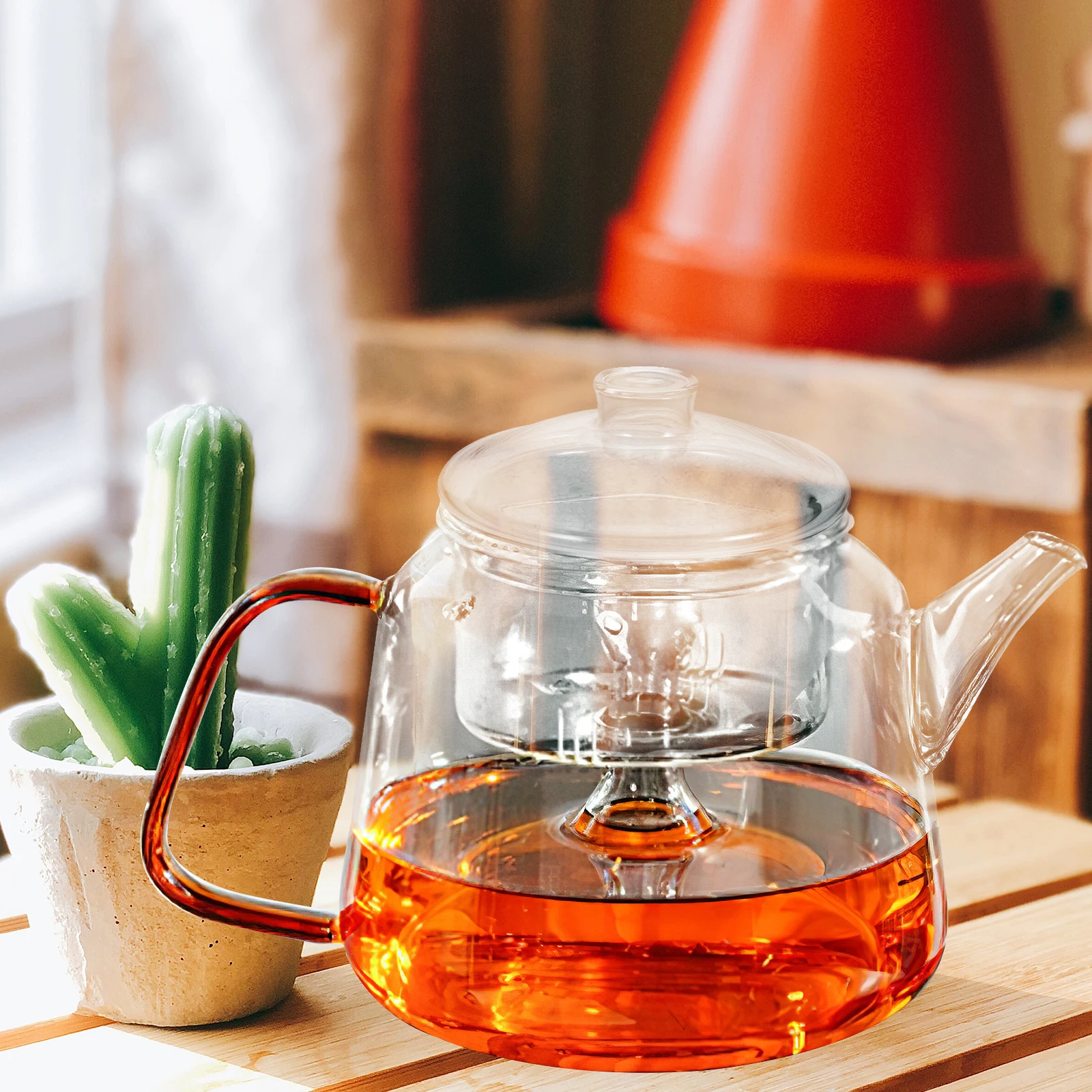 

Clear Glass Tea Kettle Lid Replacement Heat-Resistant Transparent Teapot Cover Household Glass Lid Accessory