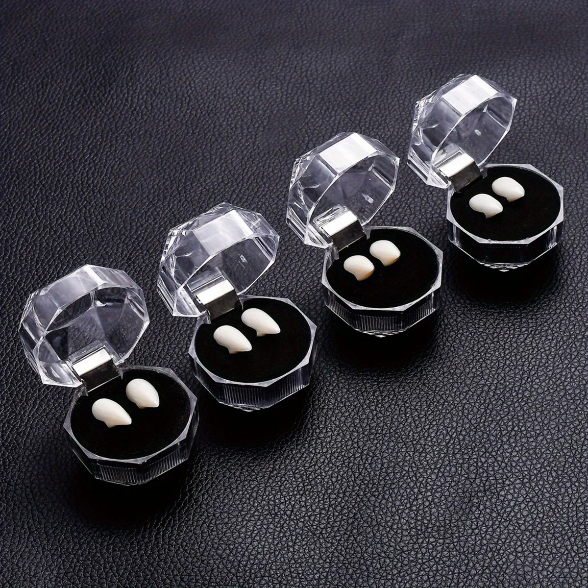 الأنياب أطقم الأسنان الدعائم هالوين الديكور الدعائم الراتنج الأسنان وهمية مع الغراء الصلب طقم أسنان لاصق ديكور حفلات الهالوين #1