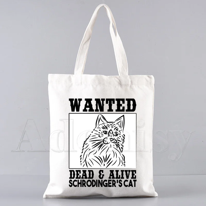 Cat Funny I Do What I Want Korea Ulzzang Shopper Bag Print Canvas Tote Bag Handbags Women Bag Harajuku Shoulder Bags