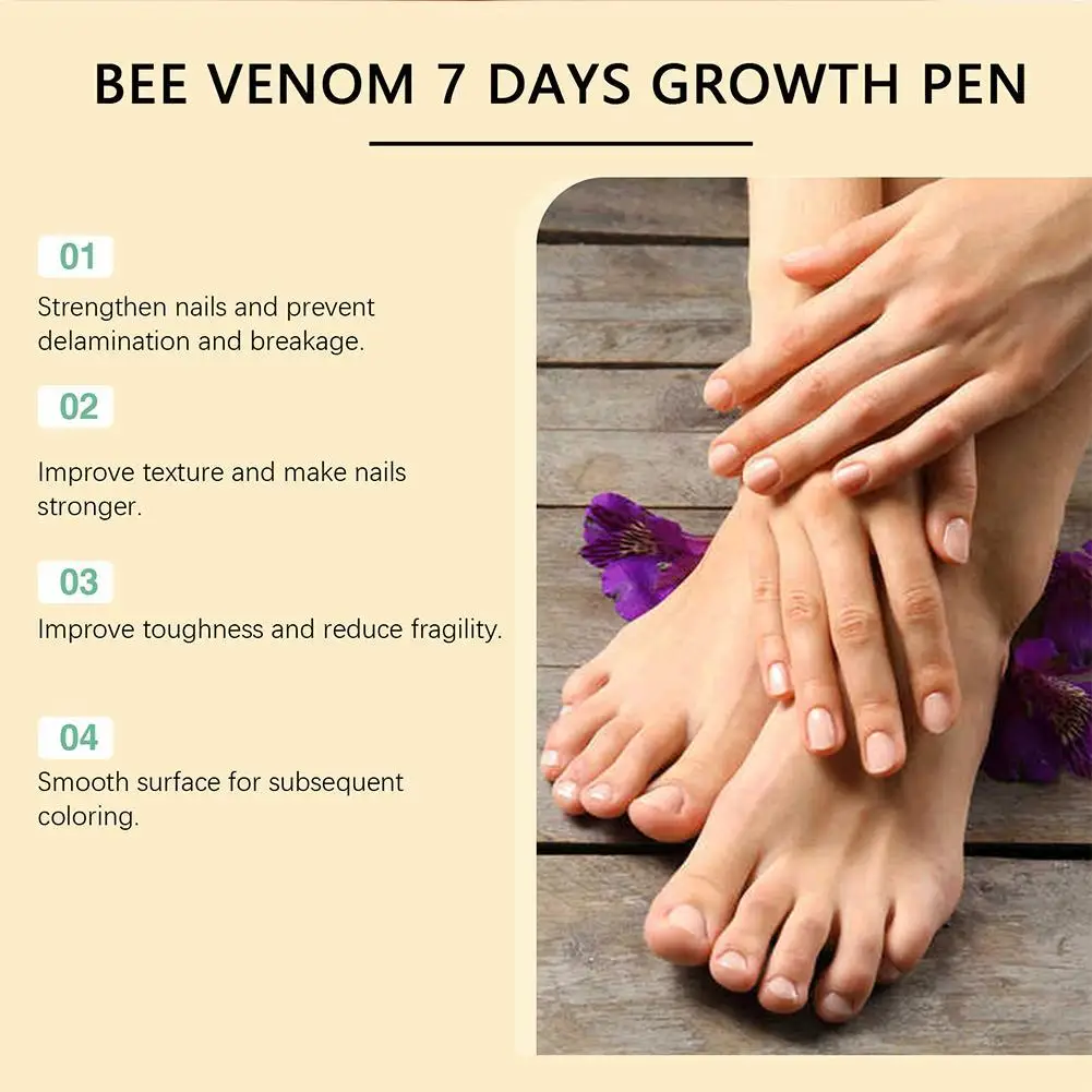 New Instant 7 Days Bee Nail Repair Solution Hand And Nails Foot Cleaning Nutrition Essence Foot Gray Infection Care Anti W3I4