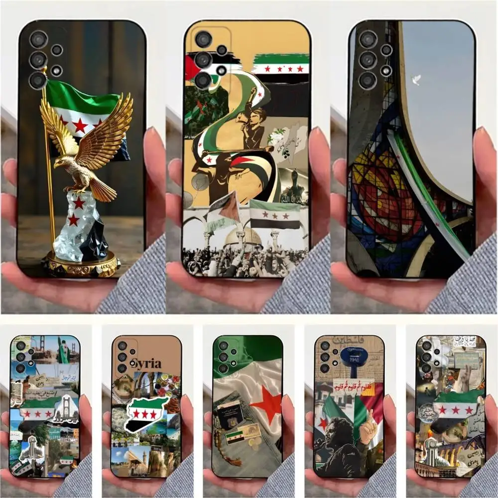 

Emblem Flag National Syrian Case For Samsung S22,S21,S9,S25,S24,S23,Ultra,FE,S20,S10,Plus,Lite,Soft Silicone Black