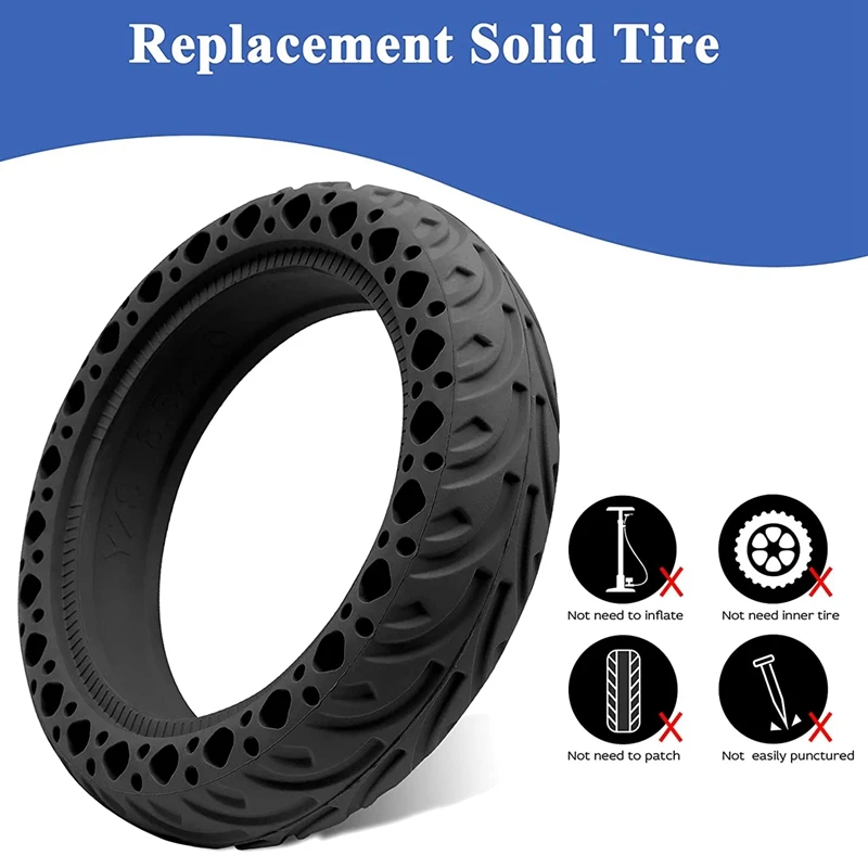 New2pcs Scooter Solid Tire, Solid Tires For Xiaomi M365/Pro Scooter 8.5 Inch Electric Scooter Replacement Wheels