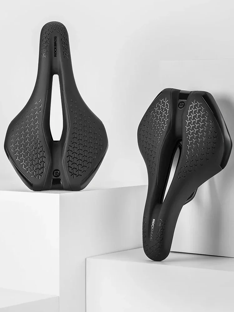 AliExpress ROCKBROS Bicycle Saddle Hollow Breathable Shockproof Cycling Seat PU Non-Slip Leather Cushion Lightweight MTB Road Saddles