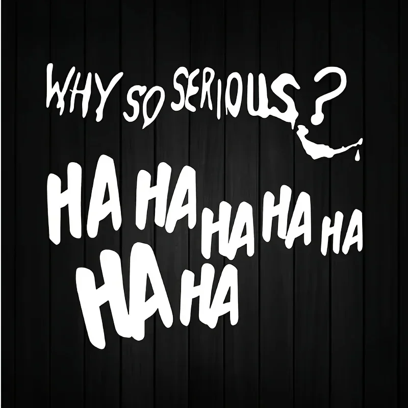 Lively "Why So Serious? HAHAHA" Sticker - 1SET Trendy Laughter Design, Removable Adhesive Adds Fun to Fridge & Mirror