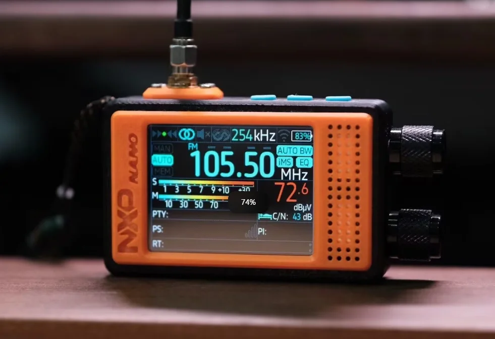 Mini Pocket TEF6686 ESP32 NXP-NANO Multiband Radio 2.4" IPS Touchscreen, 2000mAh EDC Portable FM/LW/MW/SW/AIR Receiver