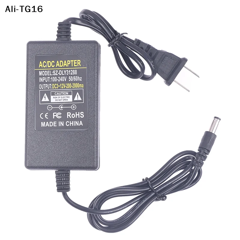 【TG16】1Pc 2025 Adjustable ON/OFF Adapter 3V-12V 2A of voltage 3V 4.5V 5V 6V 7.5V 8V 9V 10V 12V 2A 24W power supply Charger 5.5mm