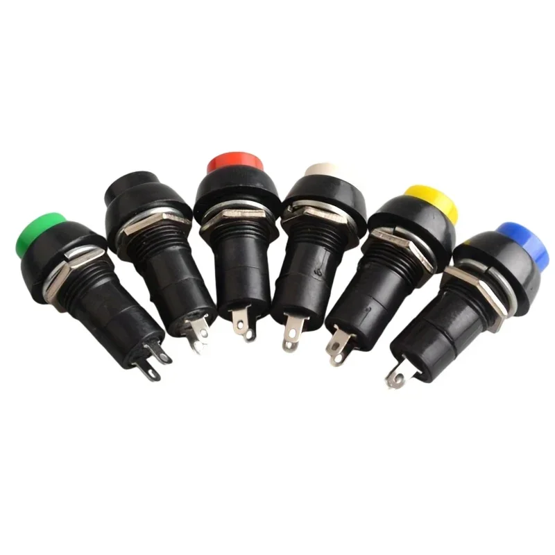 6PCS Momentary Pushbutton Switch 3A 250V AC 12mm