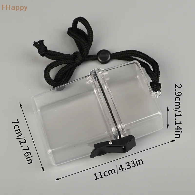 Transparent Collect Classification Box Portable Small Card Sealed Storage Can Money Key Waterproof Tank School Stationery