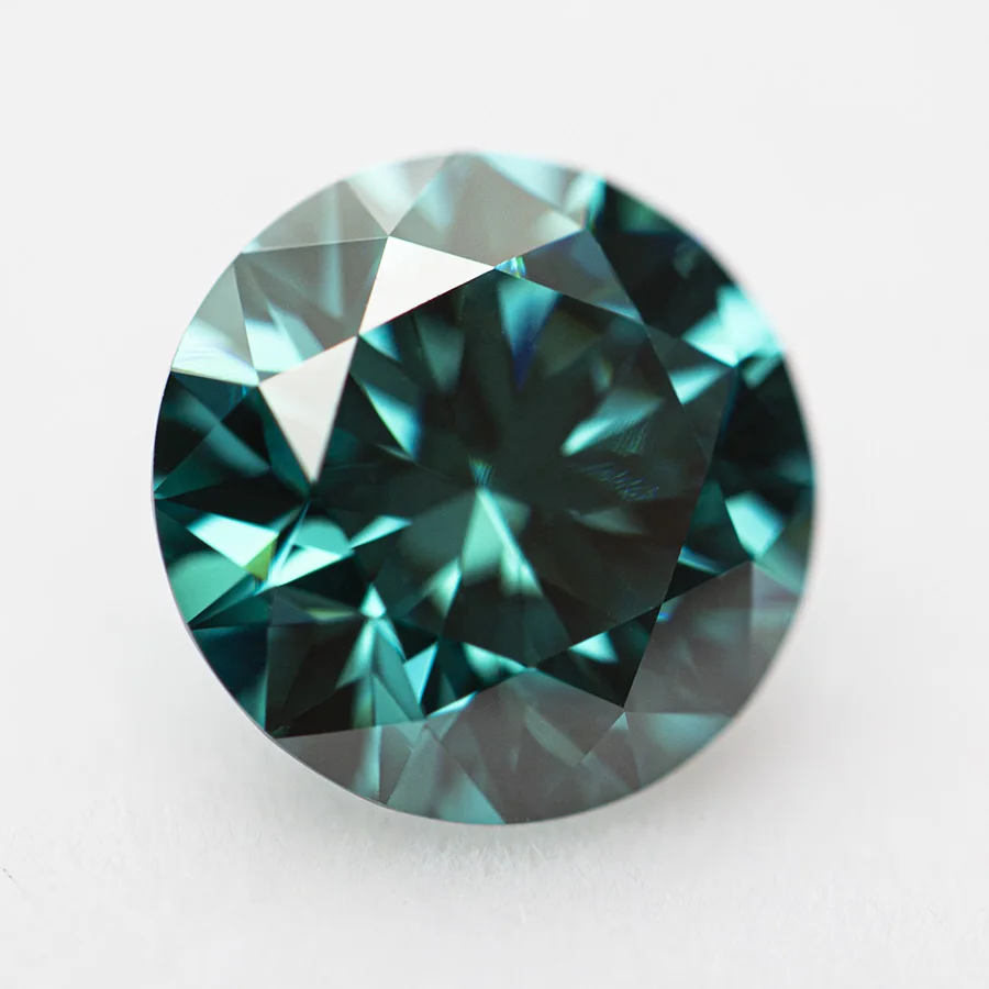 Natural Emerald Green Color Moissanite Lab Diamond Gemstones VVS1 0.5-5.0ct 3Excellent Round Cut with GRA Certificate