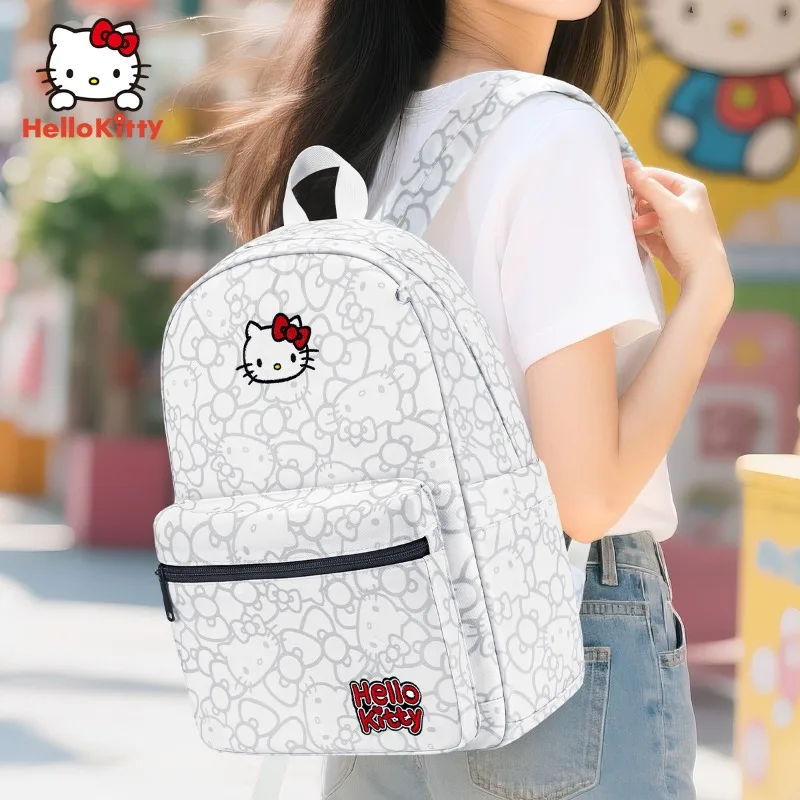 

Новинка 2025 года: брендовый легкий милый рюкзак Hello Kitty Co для девочек, идеально подходит в качестве школьной сумки большой вместимости