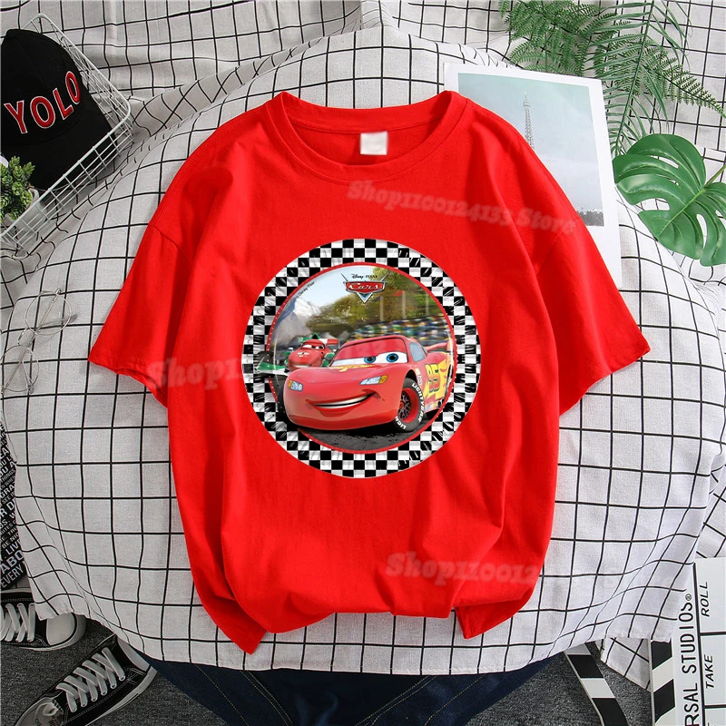 Herren-T-Shirt aus Baumwolle, niedliches Auto-Motiv, Anime, Damen, Y2K-T-Shirt, kurzärmelig, Sommer, Kawaii, Partykleidung, Oberteil – Detail 8