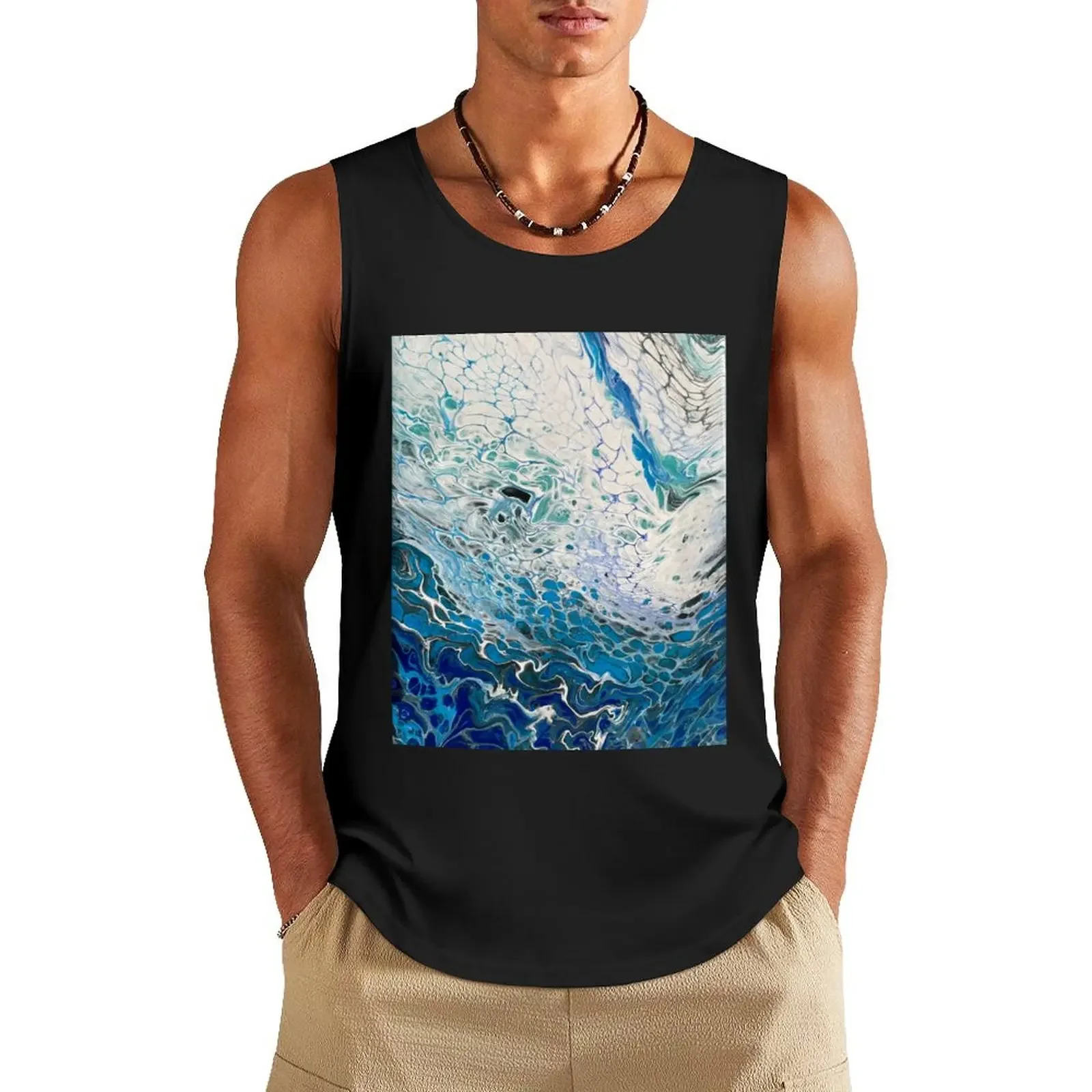 

blue velvet Tank Top Fitness men clothing Man clothes for gym