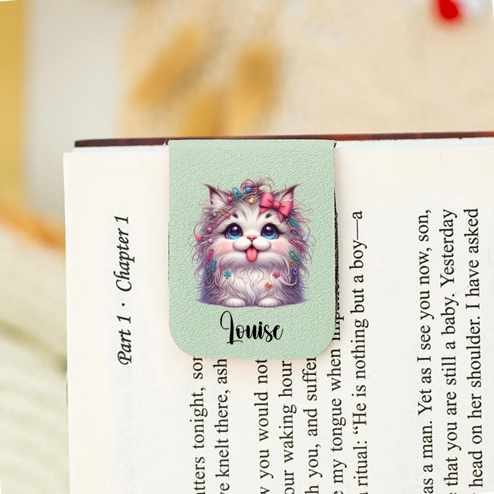 1PC Hot Sale Kitten Personalized Text Print Softpink Book Clamp For Kids Gifts