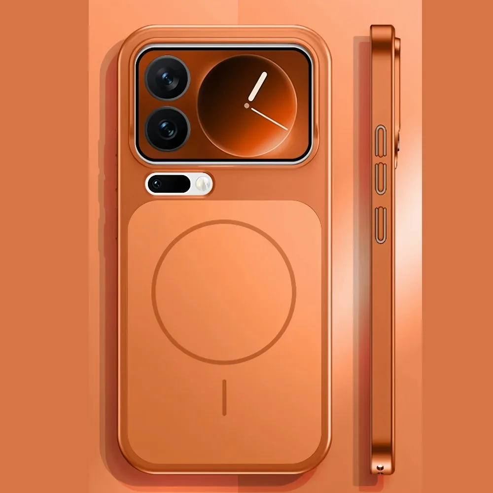 Original ag nano vidro fosco magnético carga sem fio armadura capa de telefone para xiaomi 1717 pro 17promax 5g