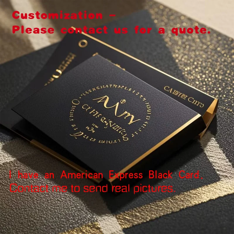 

custom.Luxury Customized Business Card Black Embossed with Own Foil Stamping Made from Coated Offset Cardboard