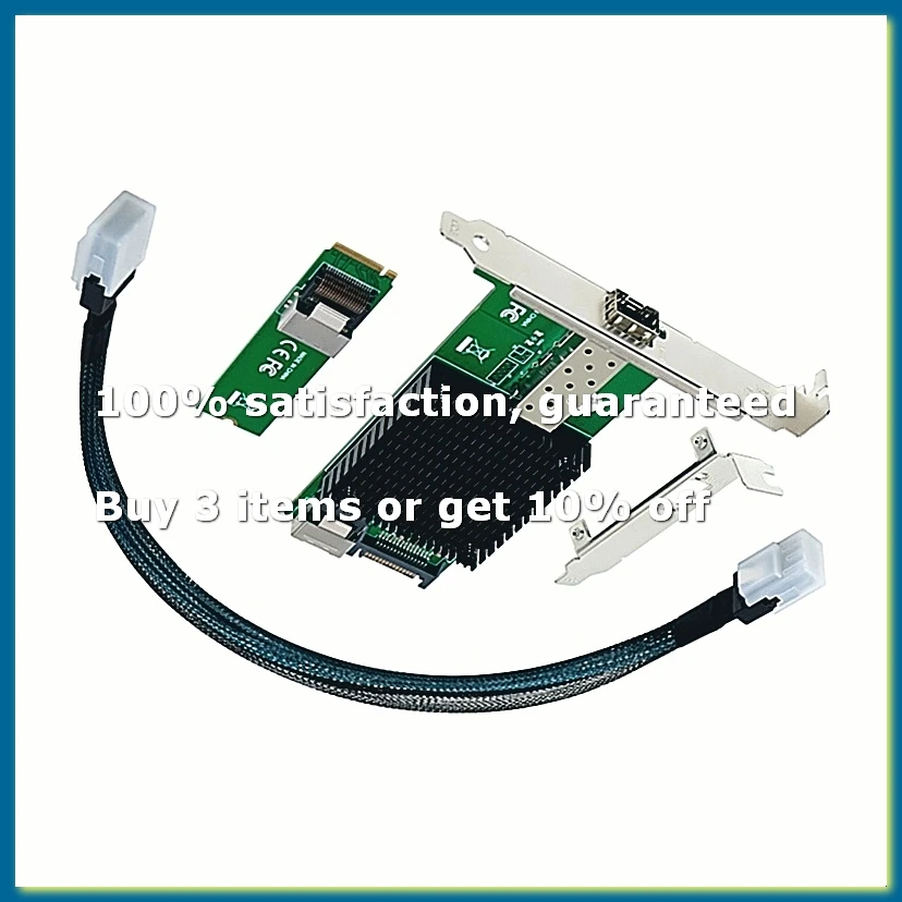 M.2 10G Server Network Card M Key X520-DA1 SFP+ Fiber Optic Industrial Computer JL82599EN Chip