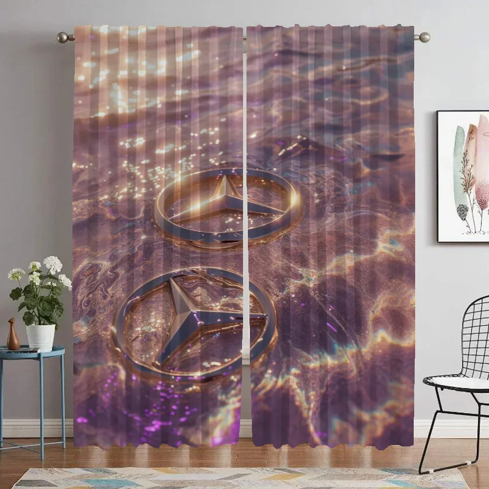 

M--Benz Kitchen Curtains for Camera Tulle for Bedroom Home Interior Curtains 2 Pieces Shades Halloween Decoration Partition