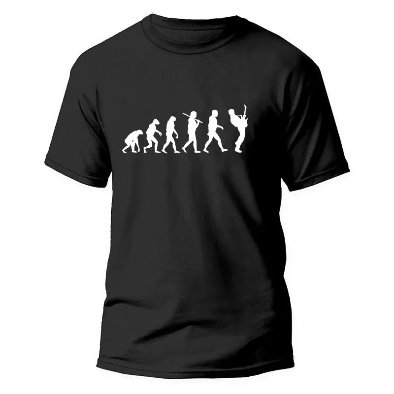 Guitar Player Evolution Men T Shirt Musician T Shirts Guitarist Shirts Gifts for Men Electric Guitar Tees Music Tee Shirt Tops