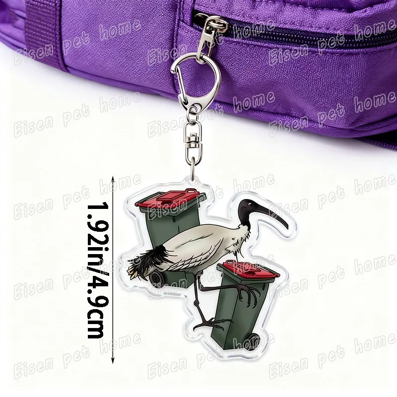 مضحك بن Chichen المفاتيح الاكسسوارات حقيبة السحر Ibis القمامة تركيا أستراليا الطيور Keyrings مجوهرات المشجعين الأصدقاء هدية