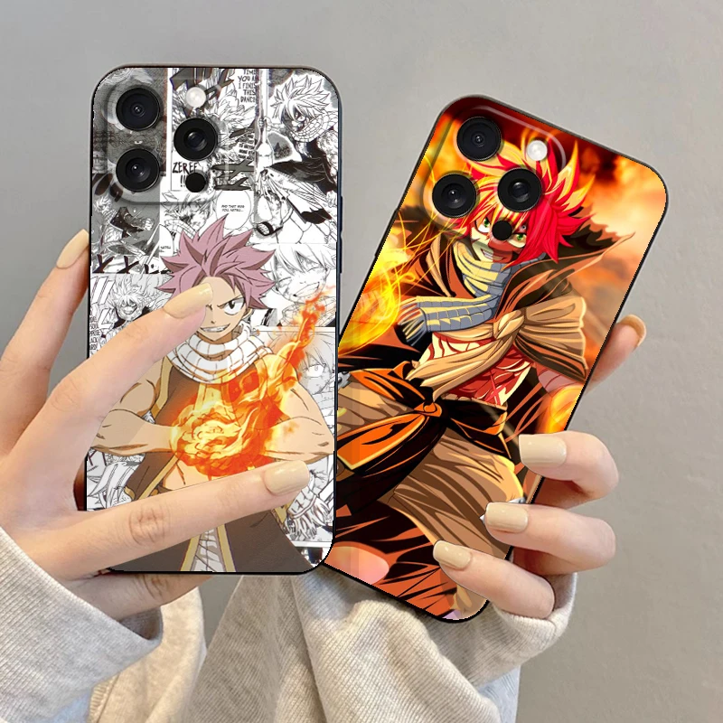 Anime F-Fairy T-Tail Juvenile For iPhone 15 14 13 12 11 XS XR X 8 7 SE Pro Max Plus Mini Black TPU Phone Case