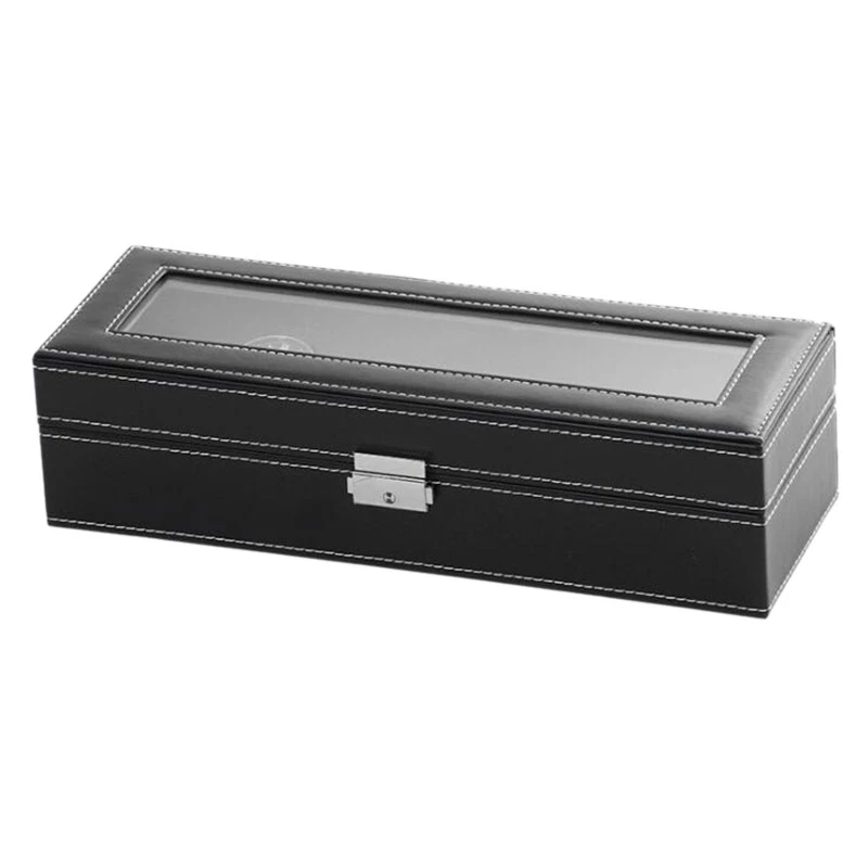 Vintage Watch Box Storage Mens Watch Organizer Jewelry Display Case, PU