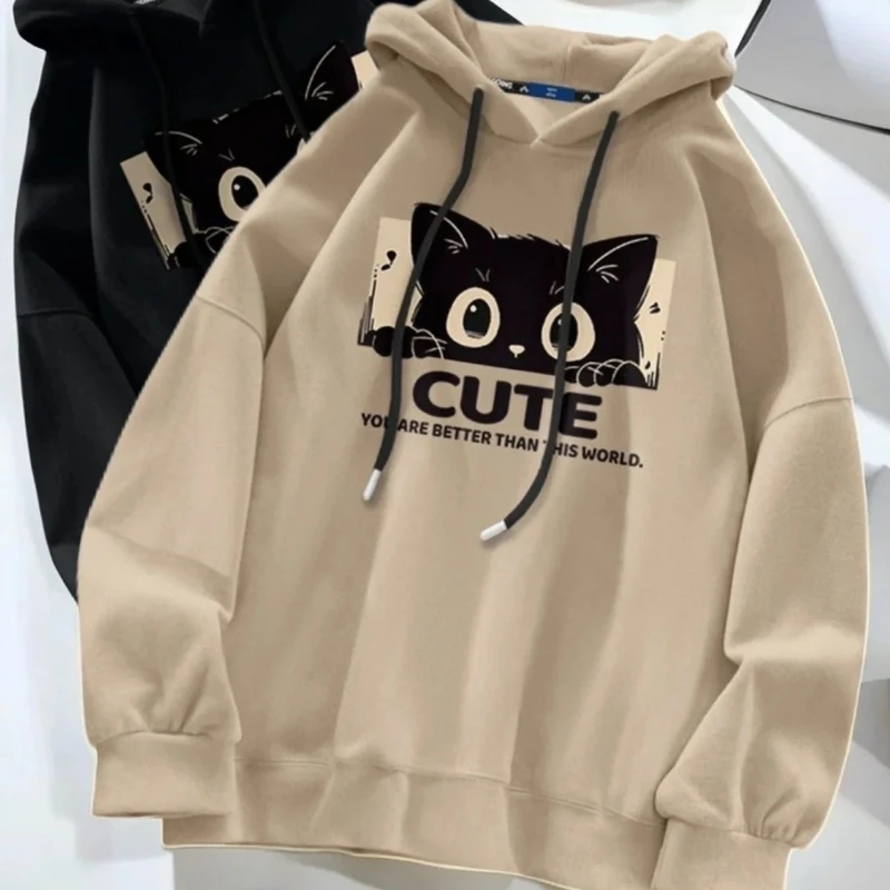 

Мужская толстовка большого размера 300 Pou, осень 2024, с длинным рукавом, модная, свободного кроя, в американском стиле, с принтом, повседневная, в стиле INS