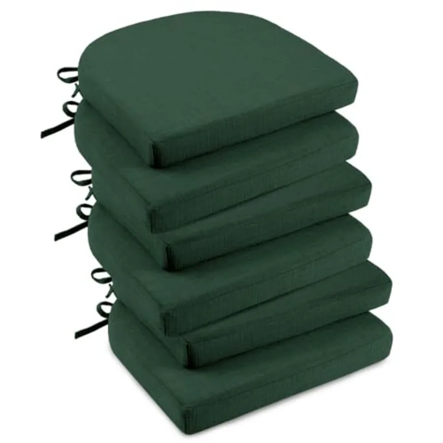 

Indoor Chair Cushions for Dining Chairs, Soft and Comfortable Textured Foam Kitchen Chair Pads with Ties and Non-Slip Backing,