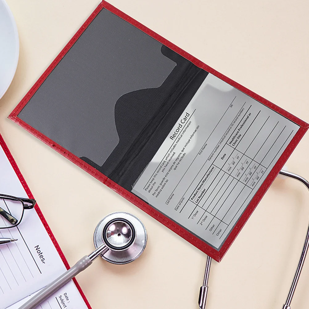 

2pcs Pu Card Holder Dual Slot Waterproof Certificate Protector Cards Protective Case For Business Travel Daily