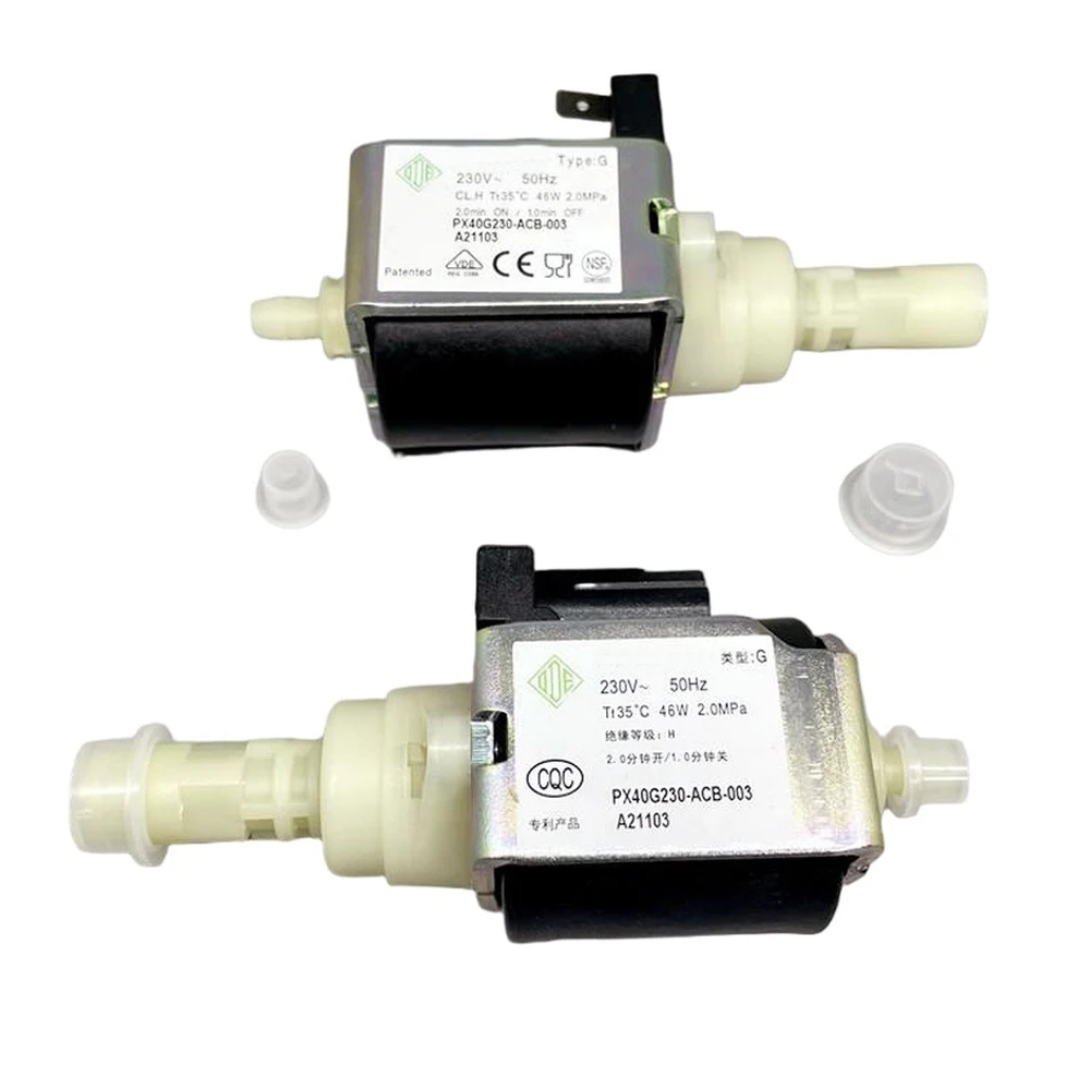 

Solenoid Water Pump 230V 50Hz 46W 20Bar 520ml/min Non Dry‑run Intermittent Operation Self Priming for Water Dispenser Chiller