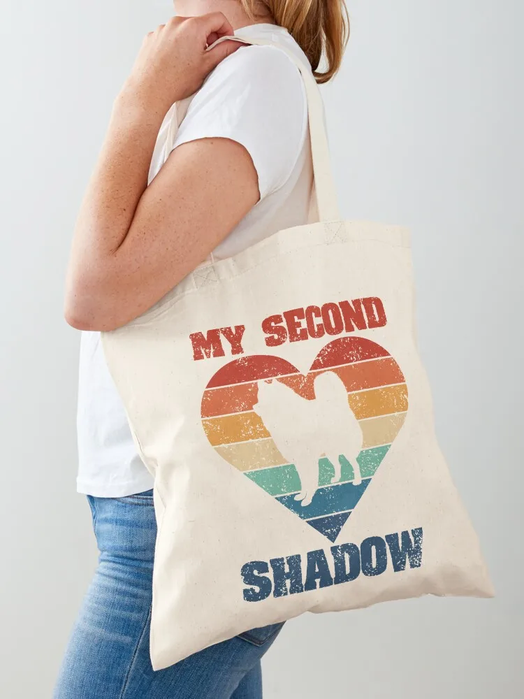 My Second Shadow-Bolso de lona Eurasier para mujer, bolsa de lona, personalizada, universidad, 2025