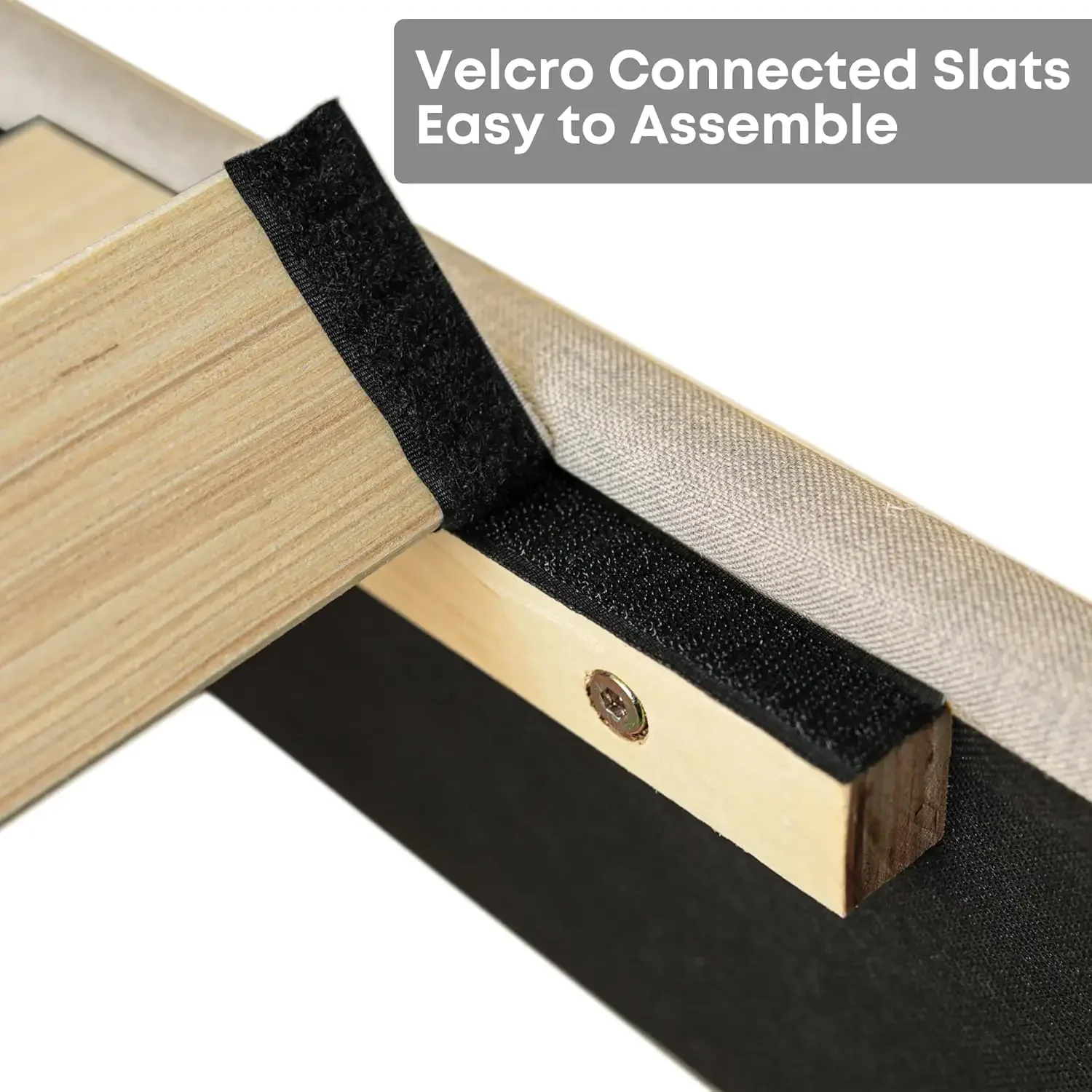 Upholstered Platform Twin Bed Frame with Nailhead Trim Headboard, Height Adjustable, No Box Spring Needed, Noise-Free, Beige