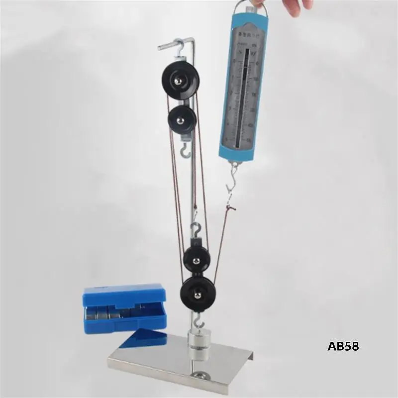 6X Spring Dynamometer Balance Physics Experiments Spring Balance Bar Hook Code Mechanics Of Machinery Pulley Block Set