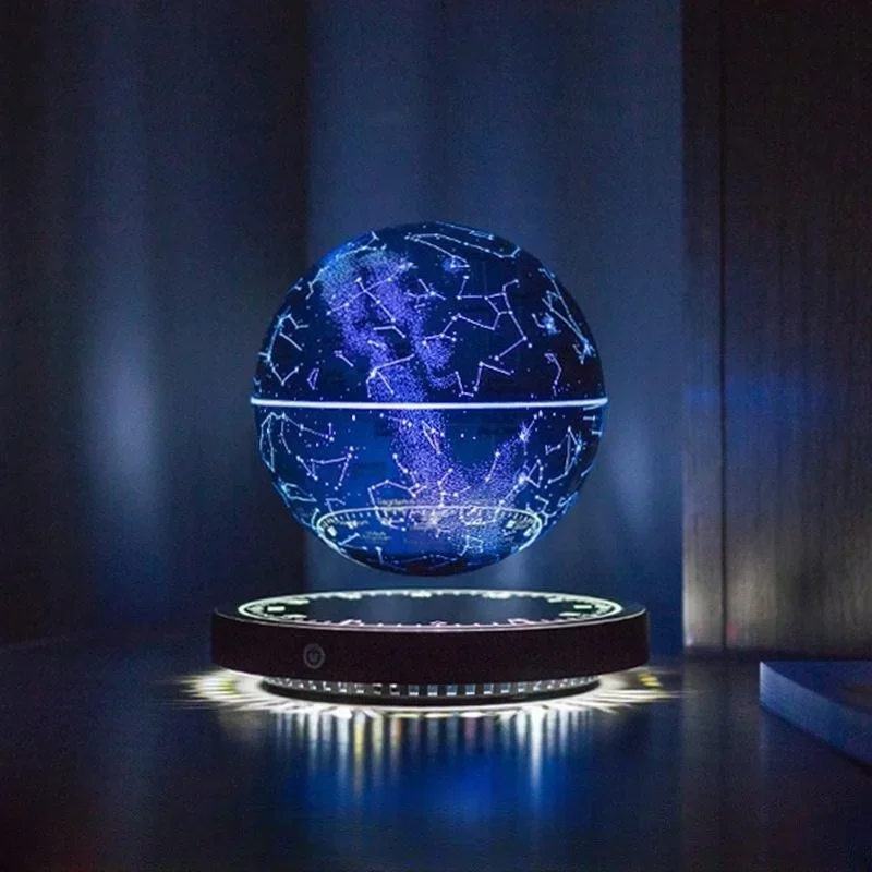 Cross bo2023 Factory New Modern Smart Home Living Magnetic Levitation Bedside RGB LED Desk Floating 14cm Starry Galax Room Lamp