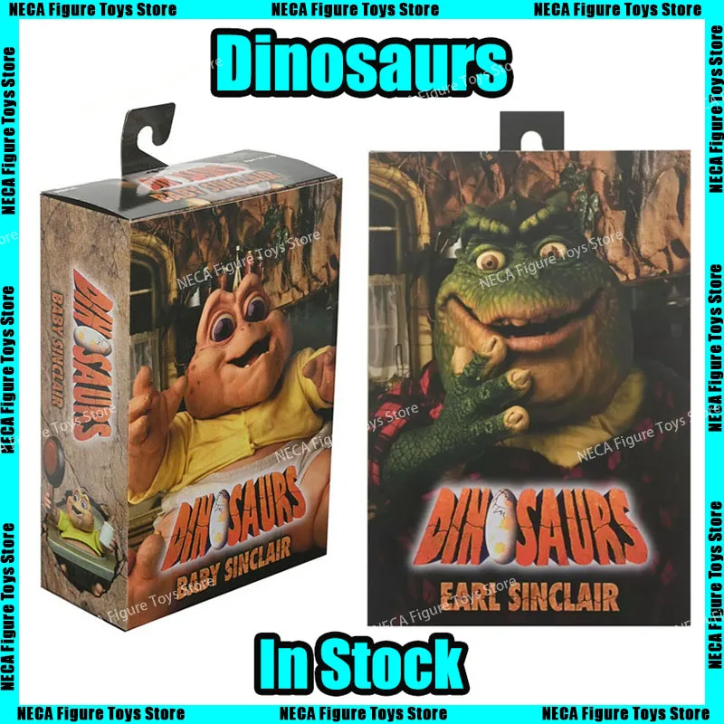 New In Stock Neca 43520 43521 Dinosaurs Baby Sinclair Earl Sinclair Anime Action Figure Model Kid Toy Christmas Birthday Gift